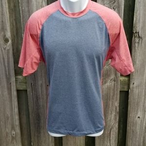 Men's Lands' End Color Block Rash Guard Swim Shirt